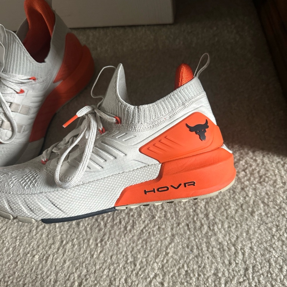 Under Armour Orange and White Sneakers